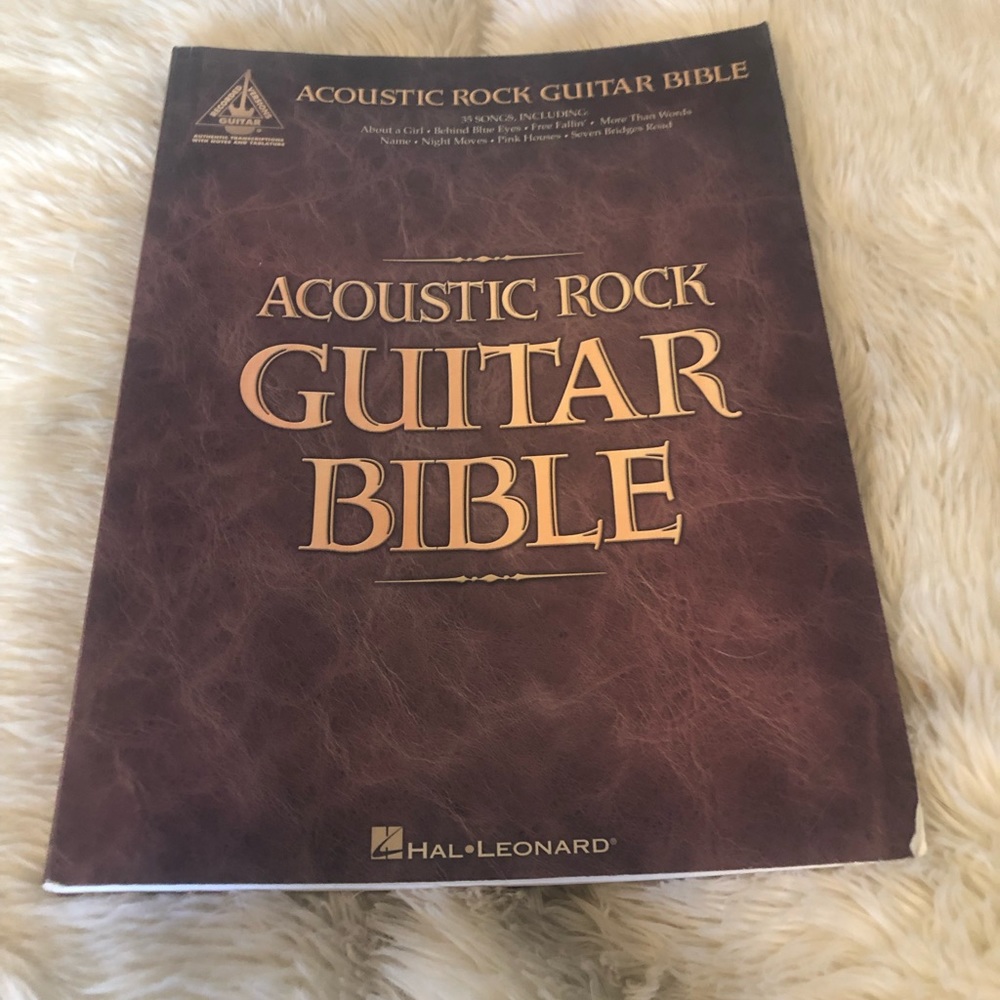 Acoustic Rock Guitar Bible - Recorded Guitar Versions Book Good condition